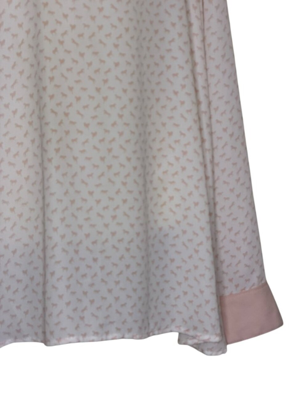 Free People Horse Print Sheer Western Tunic Top Shirt Blouse White Pink M - Picture 4 of 9